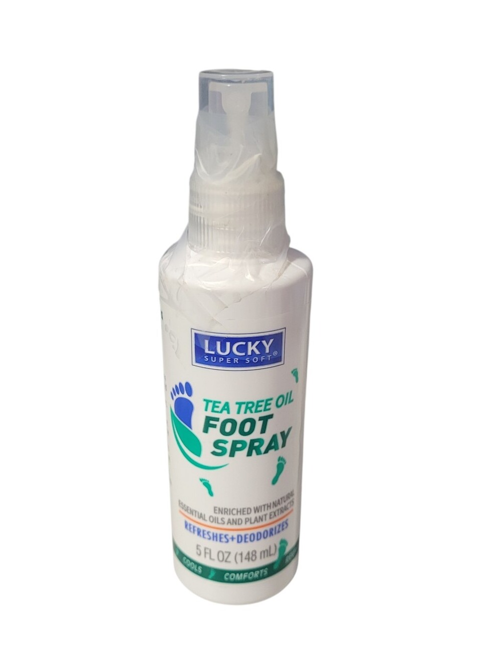Lucky Tea Tree Oil Foot Spray - White
